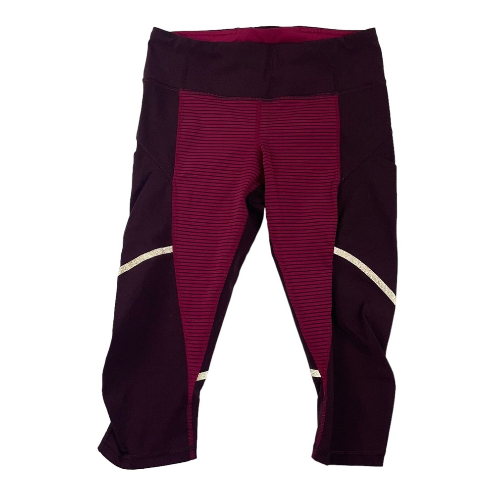 Lululemon Purple Pink 16" Cropped Performance Legging Size 6